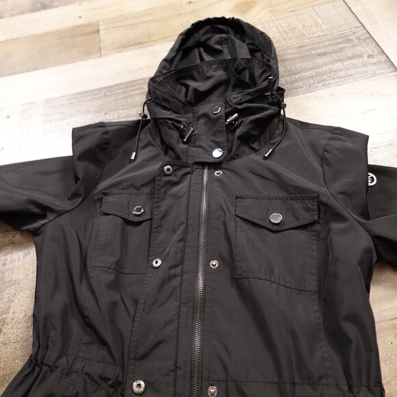Michael Michael Kors Black Hooded Anorak Jacket Women’s Small - Picture 10 of 16